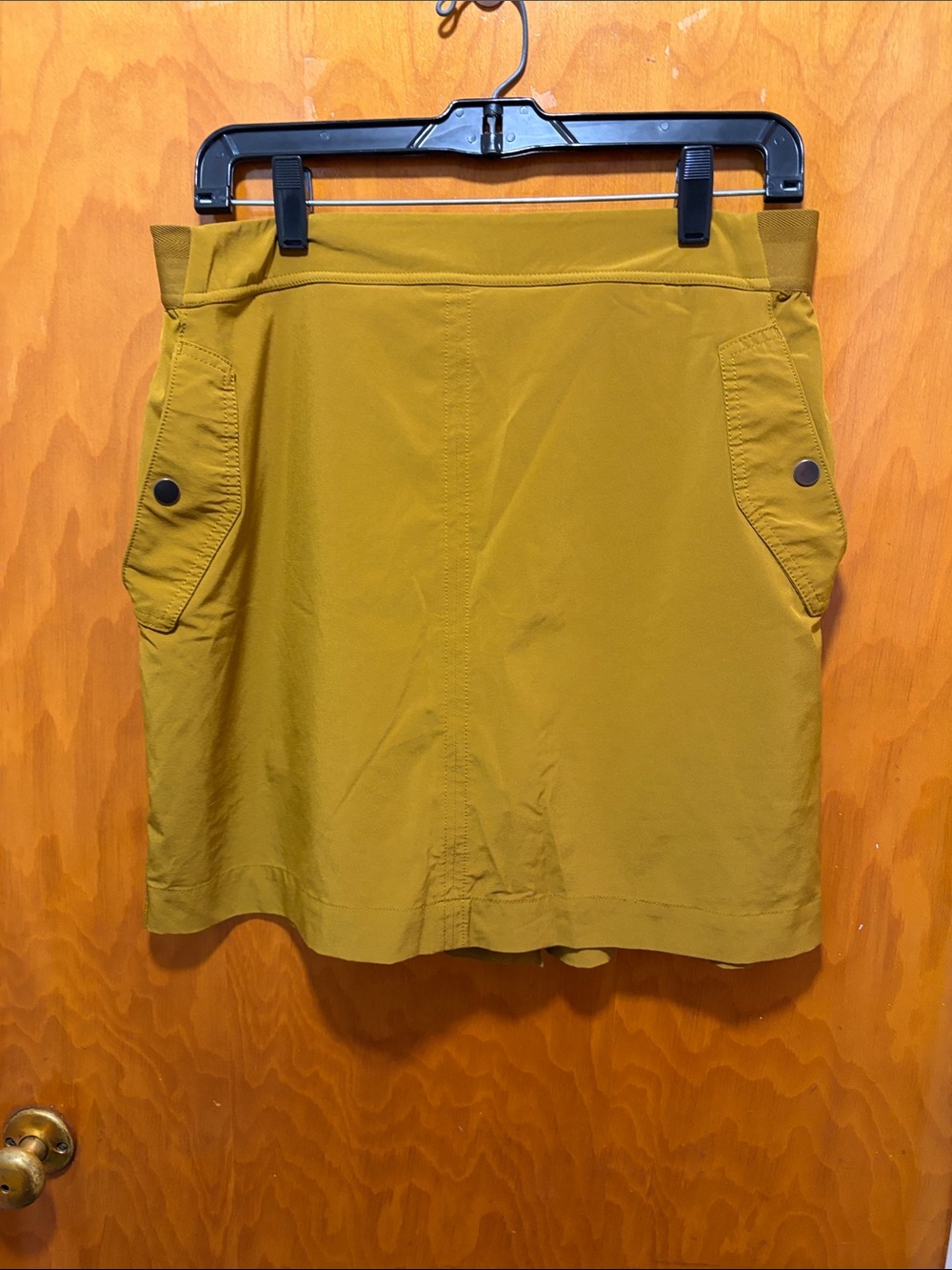 Athleta Mustard Skort with Snap Pockets